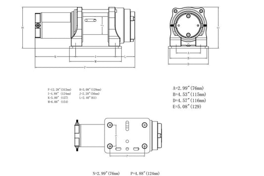 NOVAWINCH Seilwinde TH 1000SD (short drum)