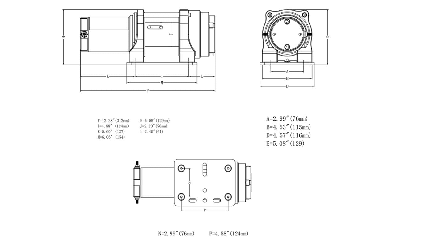 NOVAWINCH Seilwinde TH 1000SD (short drum)